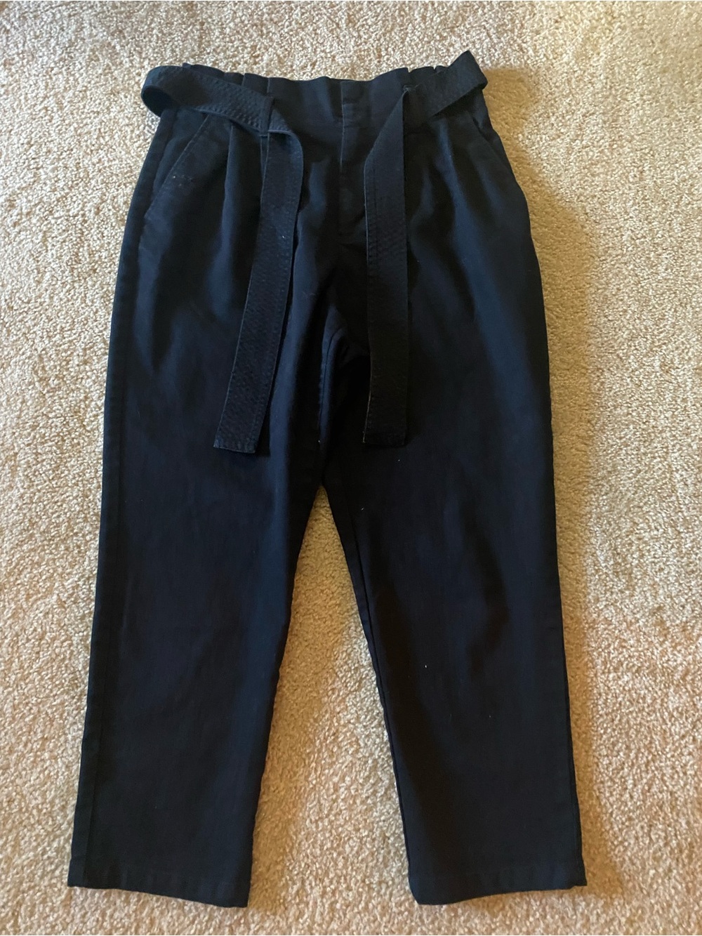 a new day Black Straight Leg Belted Pants